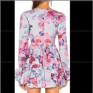 Michael Costello Allana Dress Floral Ruffles